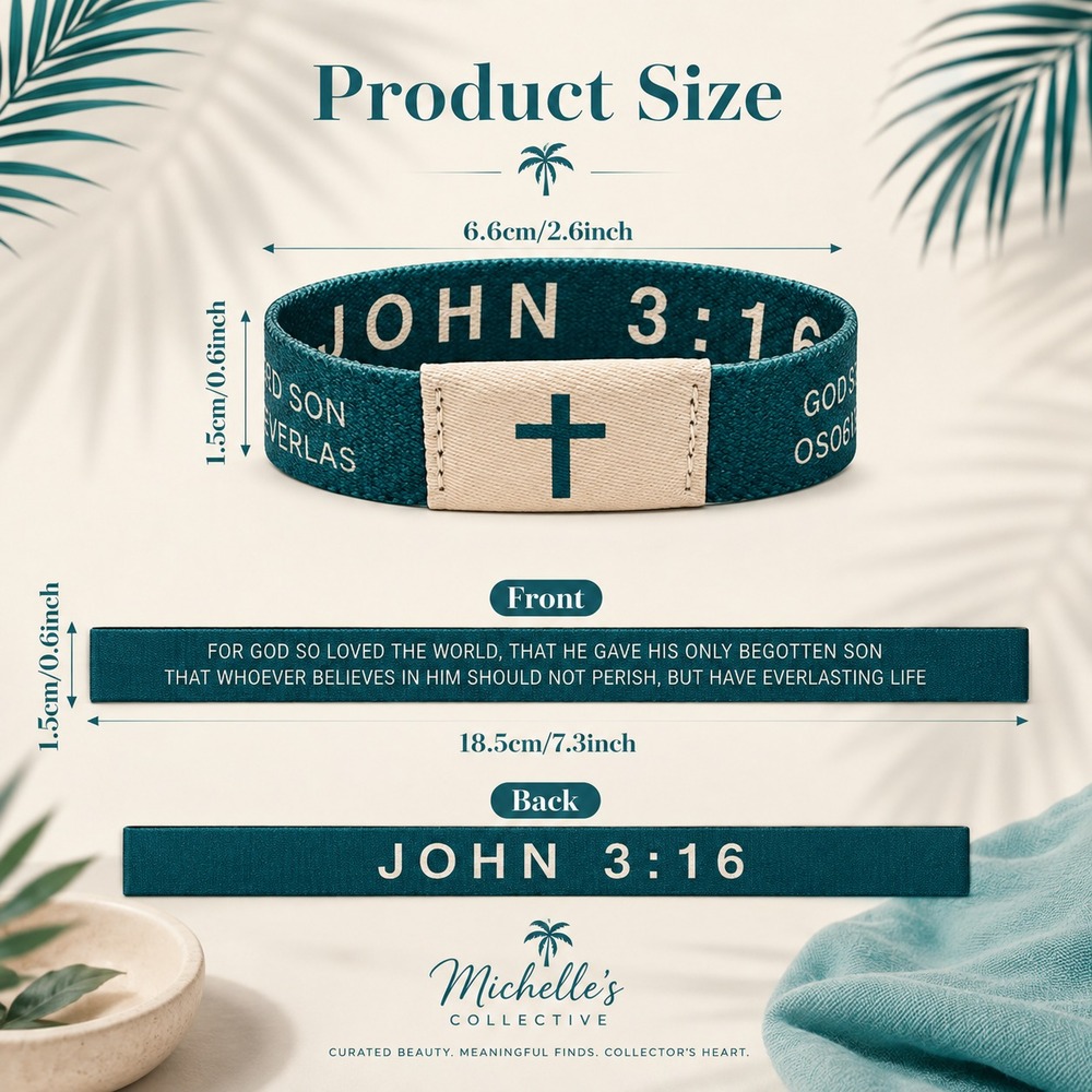 NFC Bible Verse Tap Bracelet – Daily Scripture Inspirational Christian Faith - Picture 2 of 2